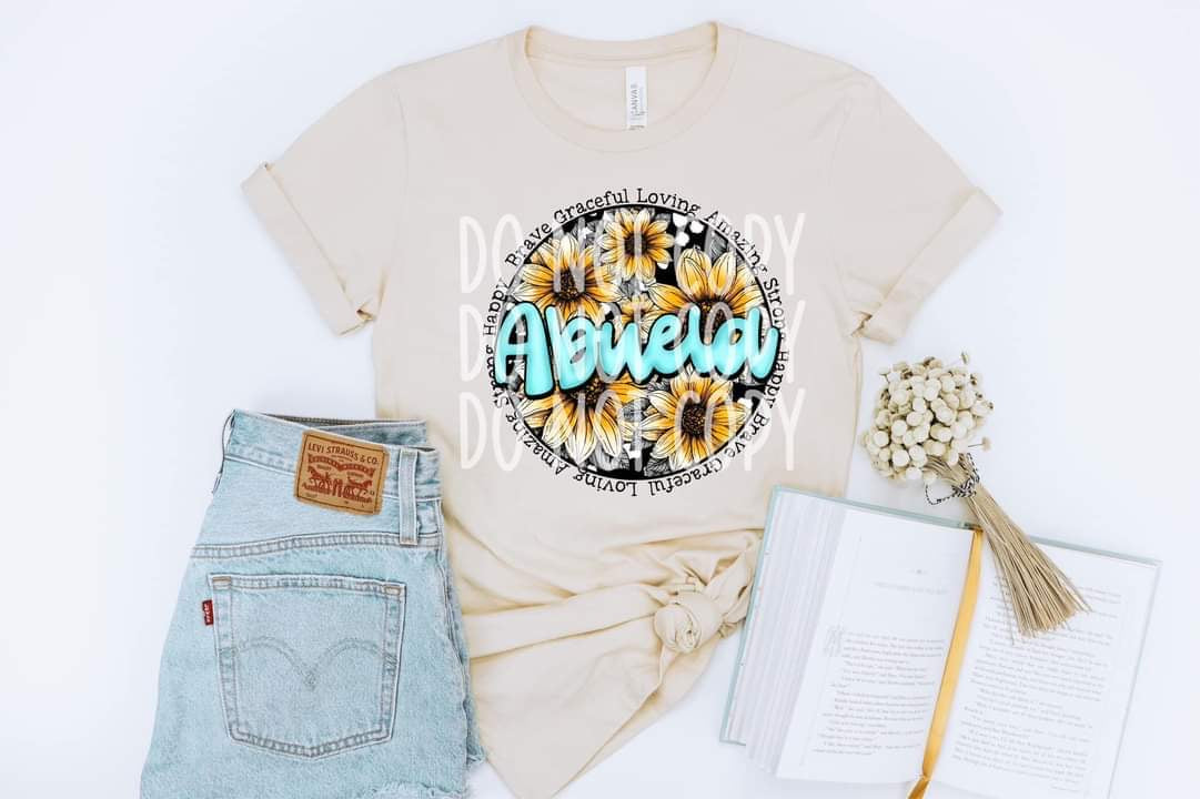 Happy Brave Graceful Loving Amazing ABUELA DTF TRANSFER