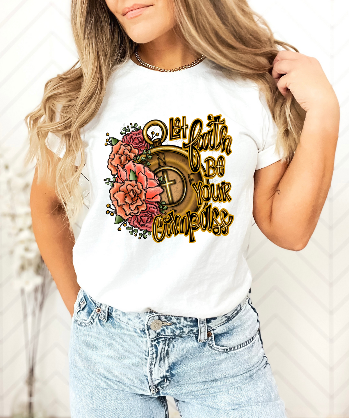 Let Faith Be Your Compass 75373 DTF transfer