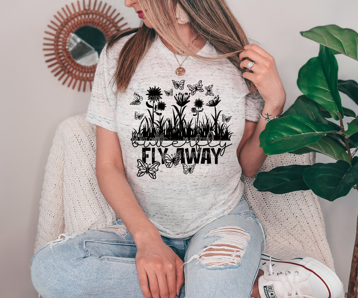 Butterfly flyaway (flowers, butterfly) DTF TRANSFER