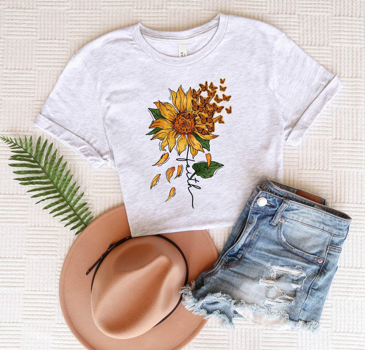 Faith Sunflower butterflies 75770 DTF transfer