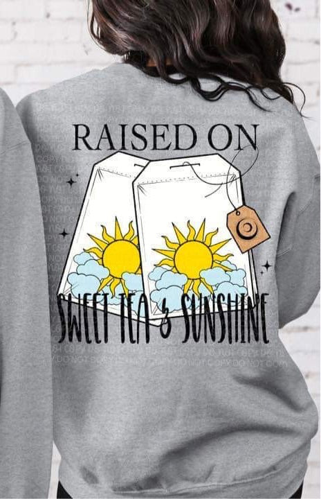Raised on sweet tea & sunshine (sunshine “tea” bags) DTF TRANSFER