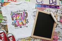 I'm just here for Field Day Rainbow & Leopard Letters