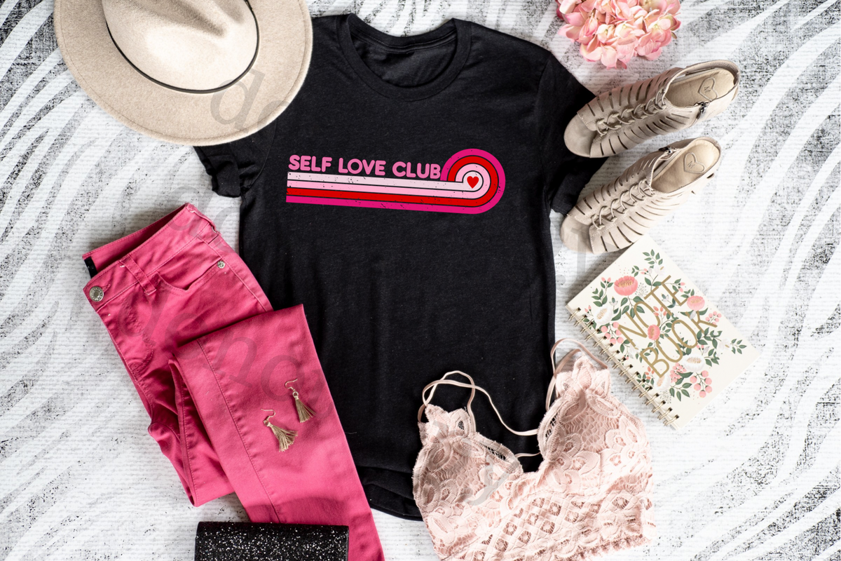 Retro Pink Self Love Club 112479 DTF TRANSFER