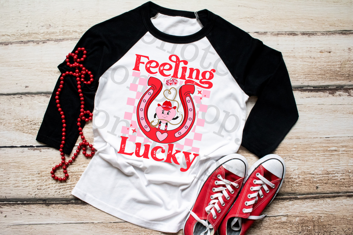 Feeling Lucky Retro Checker 75385 DTF TRANSFER