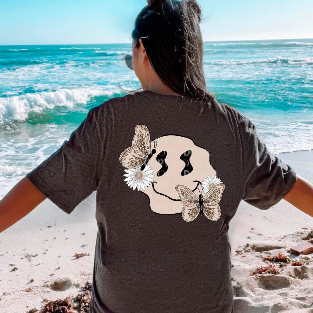 Melted Face and Butterflies DTF TRANSFER