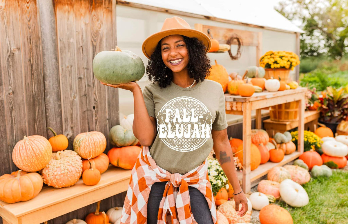 Fall- Elujah WHITE screen print transfer