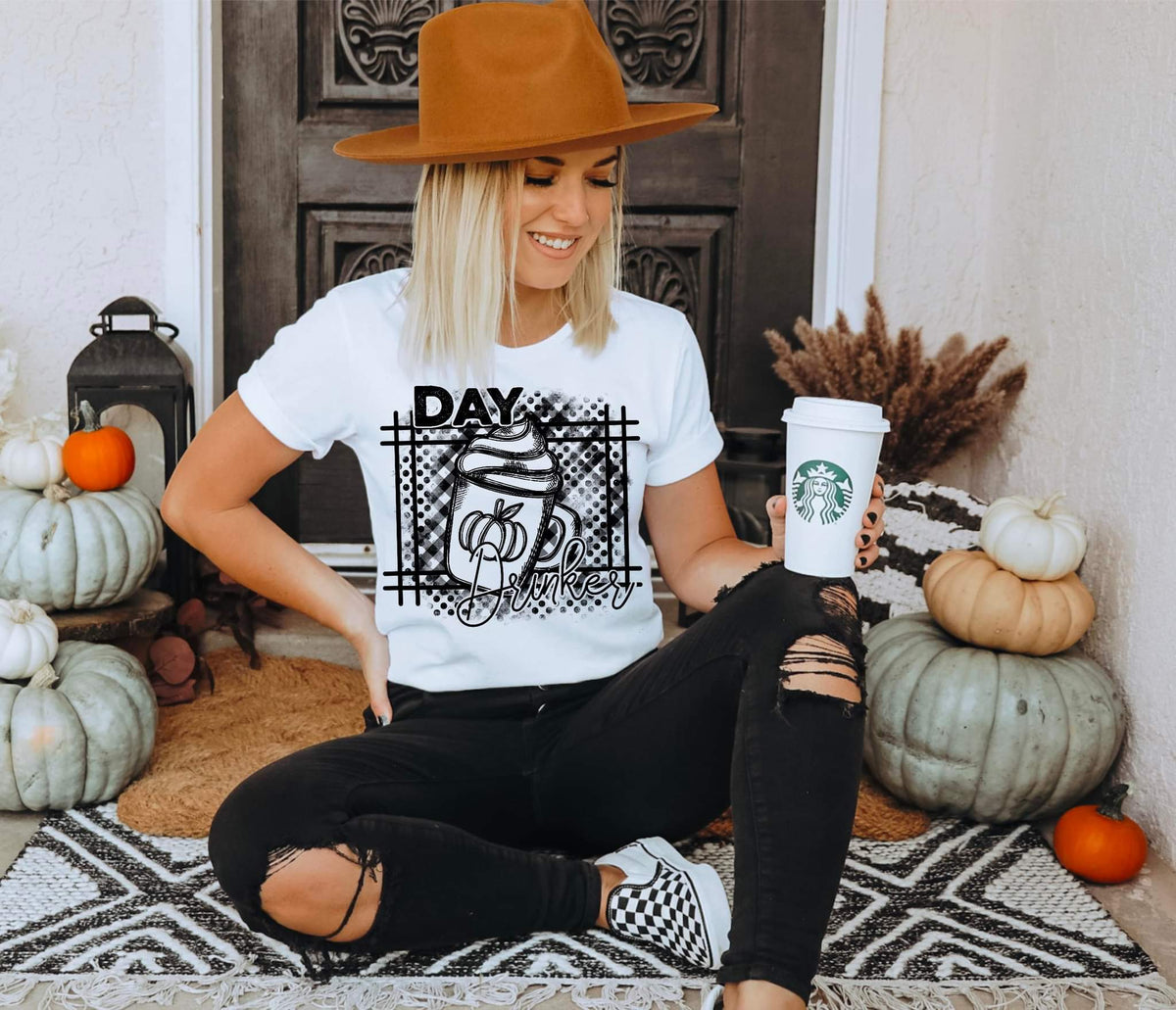 Day drinker BLACK screen print transfer