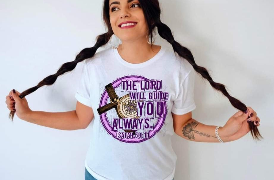 The world will guide you always purple circle DTF TRANSFER