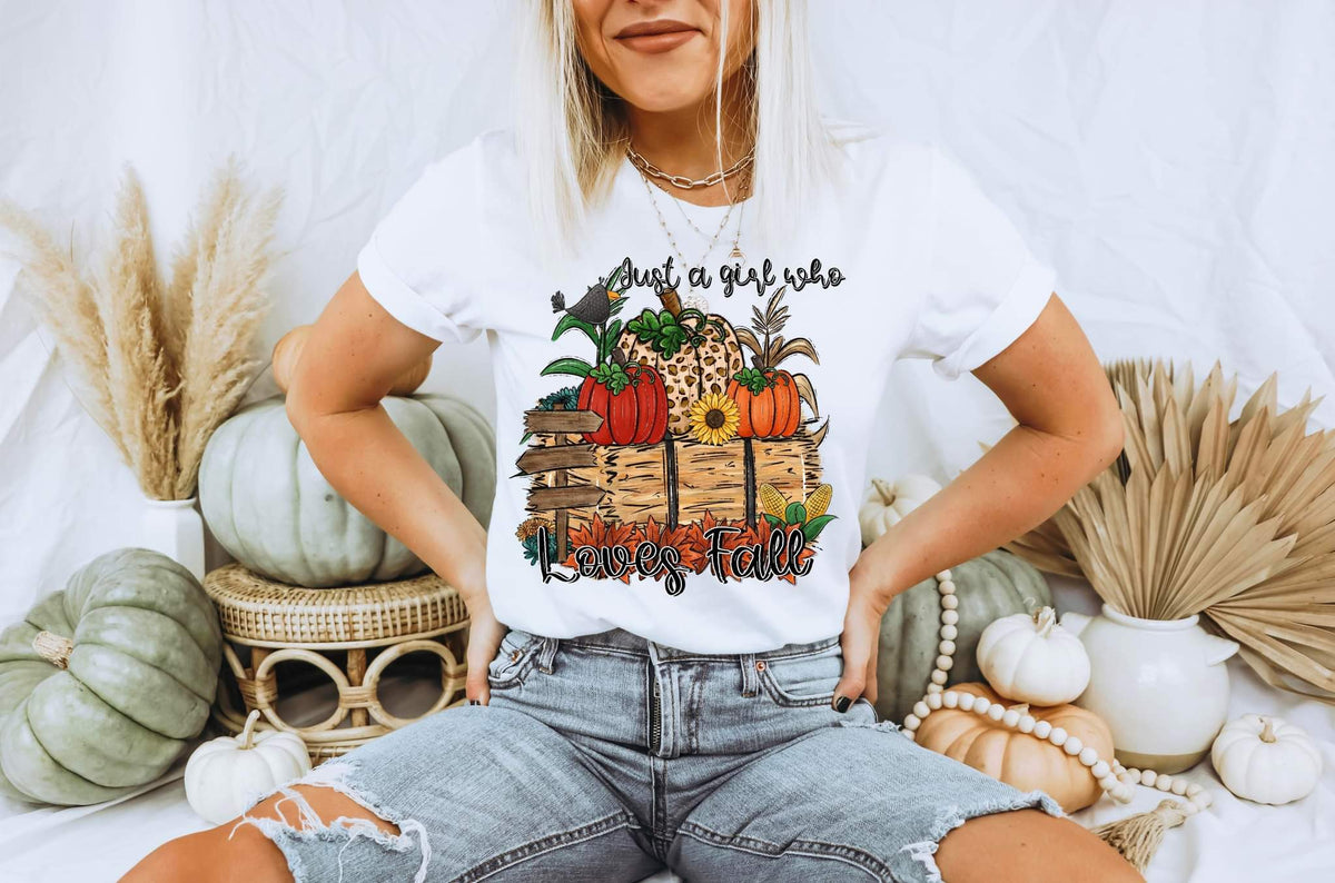 Just a girl who loves fall (exclusive) 112333 DTF TRANSFER