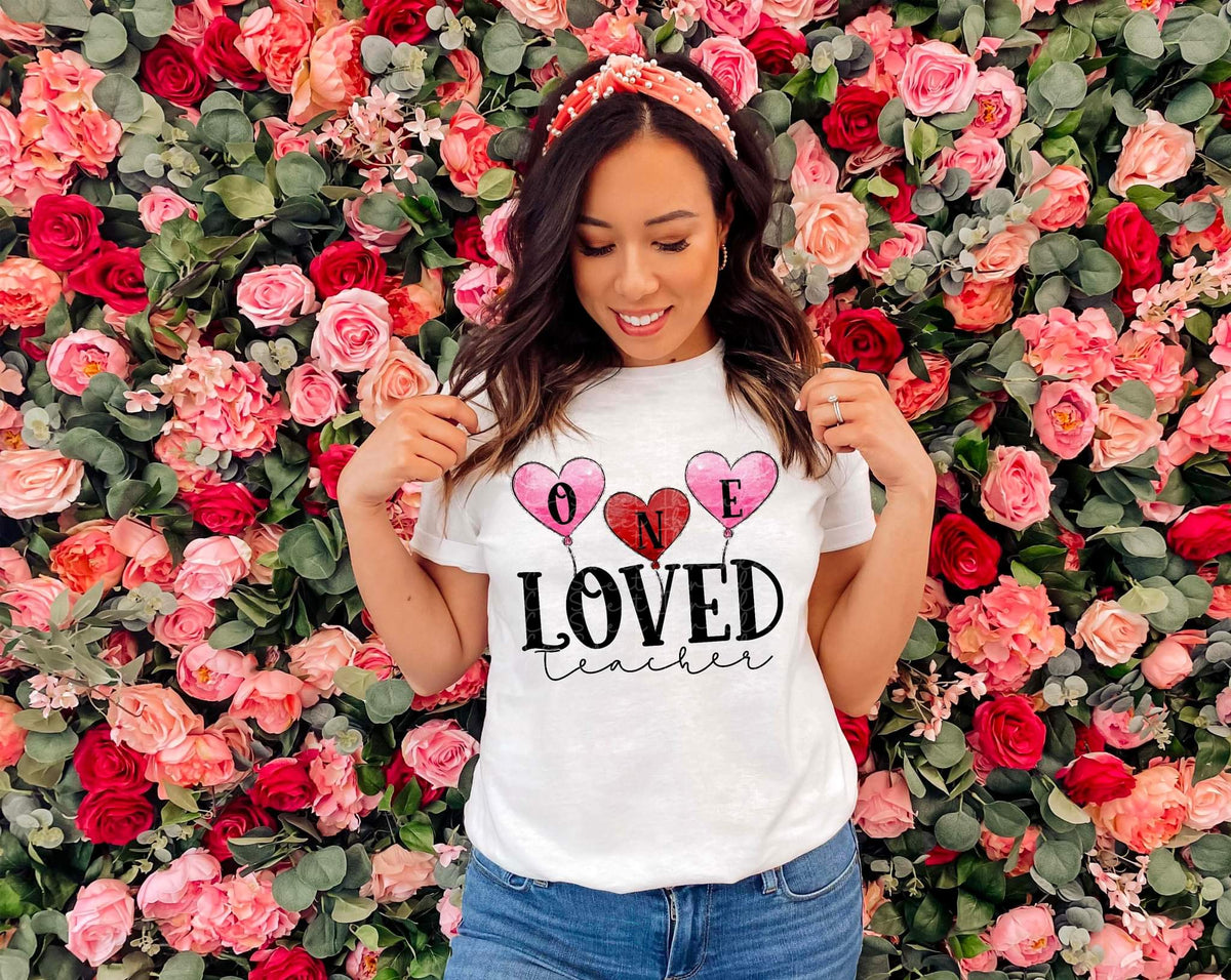 One Loved teacher heart trio  DTF TRANSFER