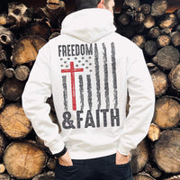 Freedom & faith flag and red cross DTF TRANSFER