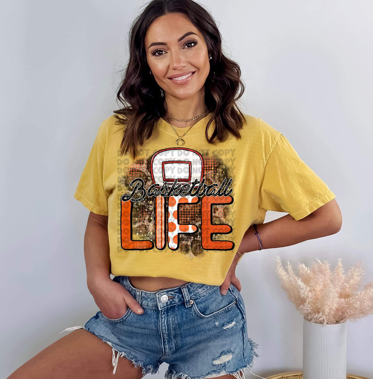 Basketball life leopard background  DTF transfer