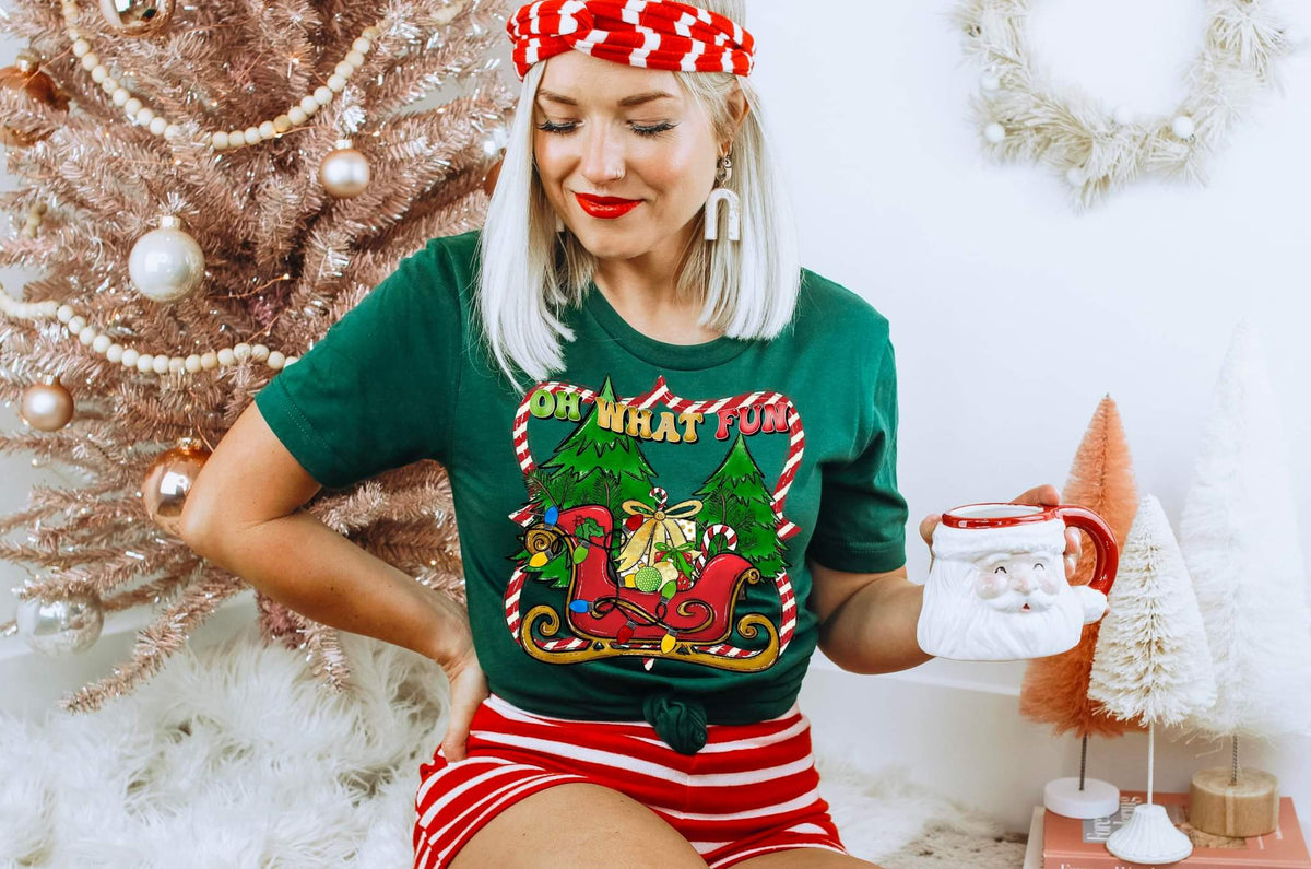 Oh what fun with sleigh DTF TRANSFER